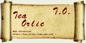 Tea Orlić vizit kartica